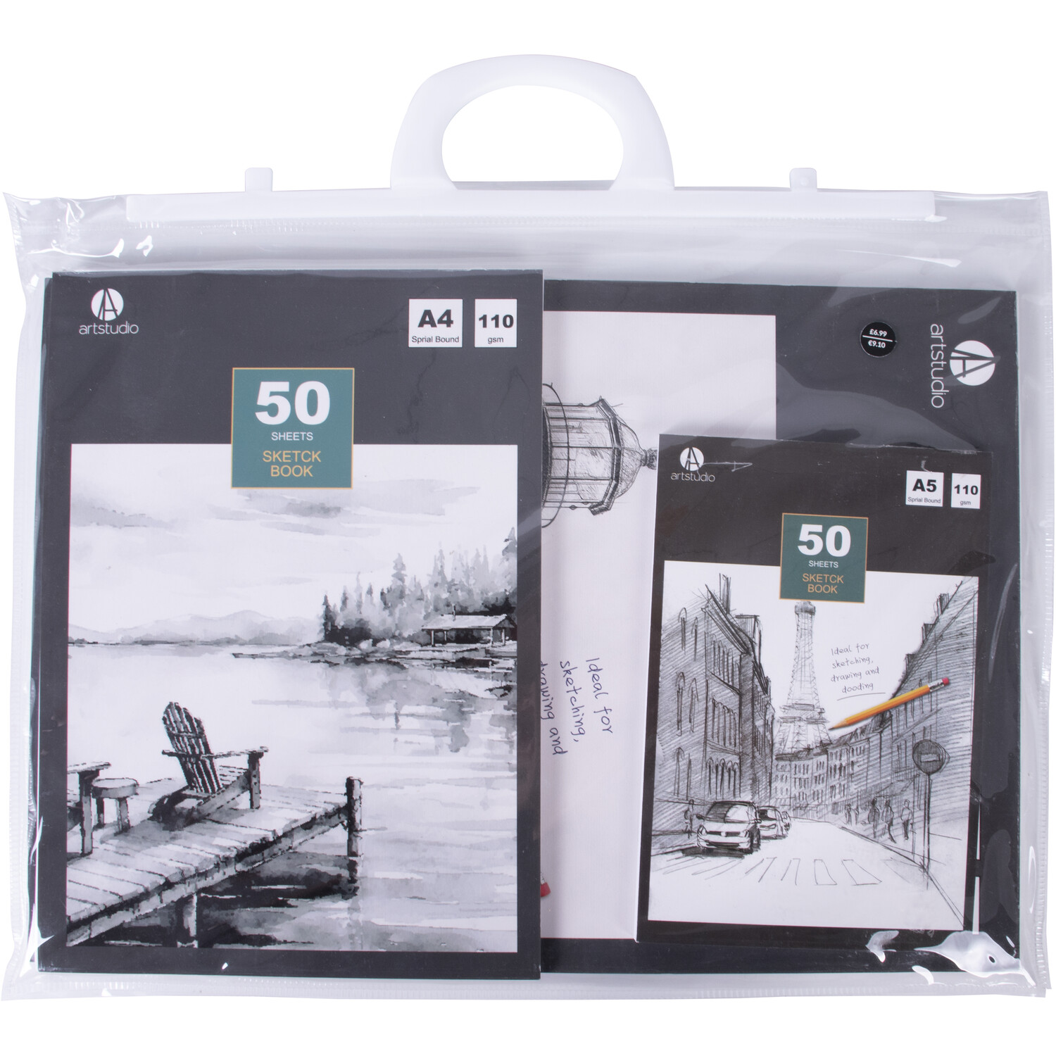 Multi Pack Sketch Pads - Black and White Image