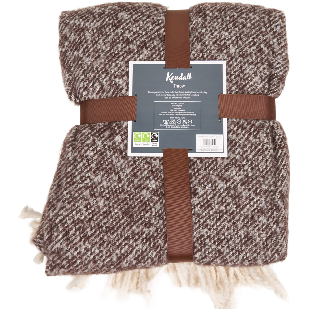 Kendall Mohair Throw Chocolate Image 3