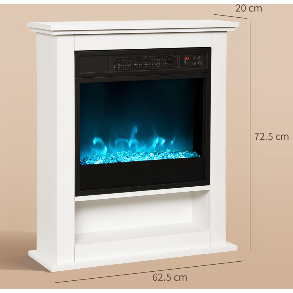 HOMCOM White Electric Fire with Remote and Timer 1800W Image 9