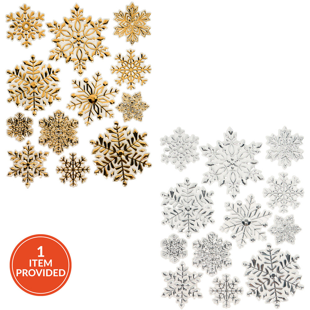Embossed Snowflake Sticker Sheet Image 1