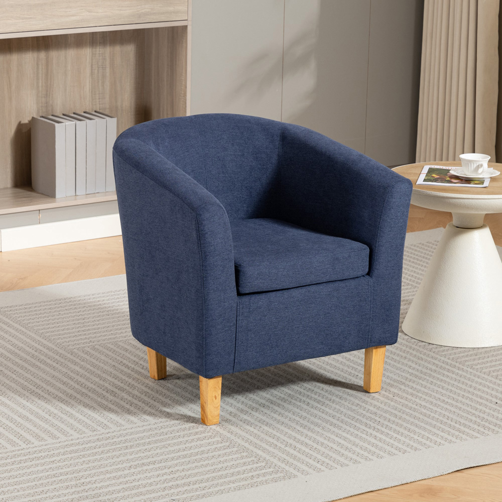 Artemis Home Millie Denim Fabric Accent Chair Image 7