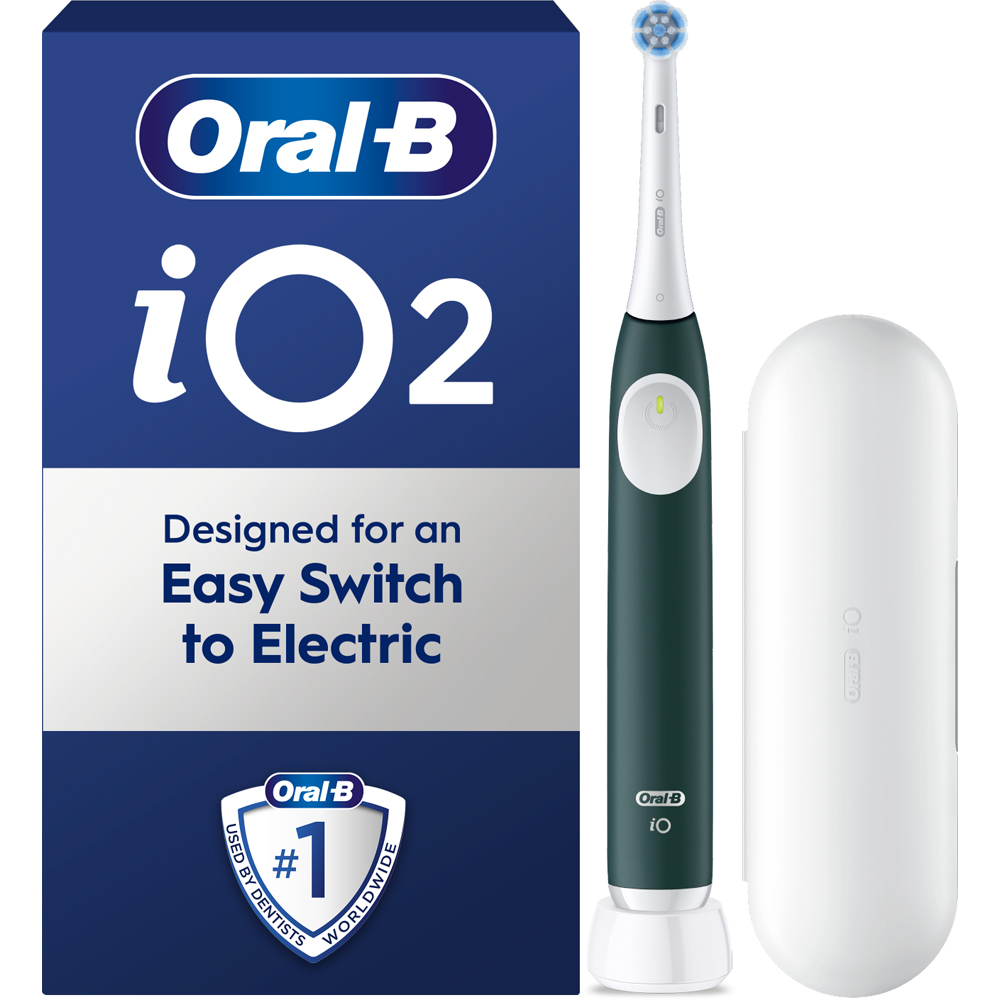 Oral-B iO2 Series Forest Green Rechargeable Electric Toothbrush with Travel Case Image 5
