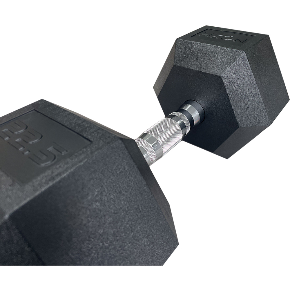 HXGN Pro Hex Black Dumbbell 22.5kg 2 Pack Image 3