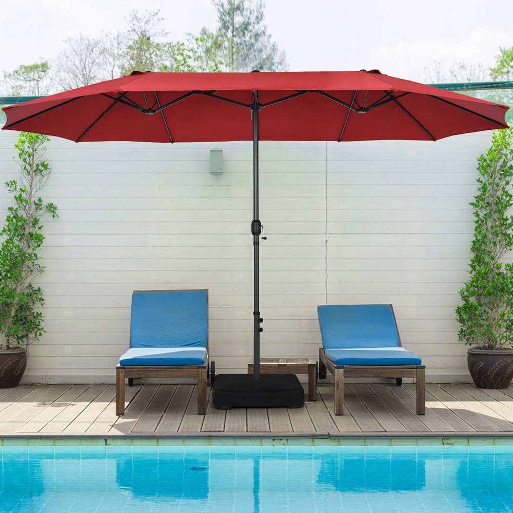 Costway Wine Crank Handle Double Sided Parasol 4.5m Image 4