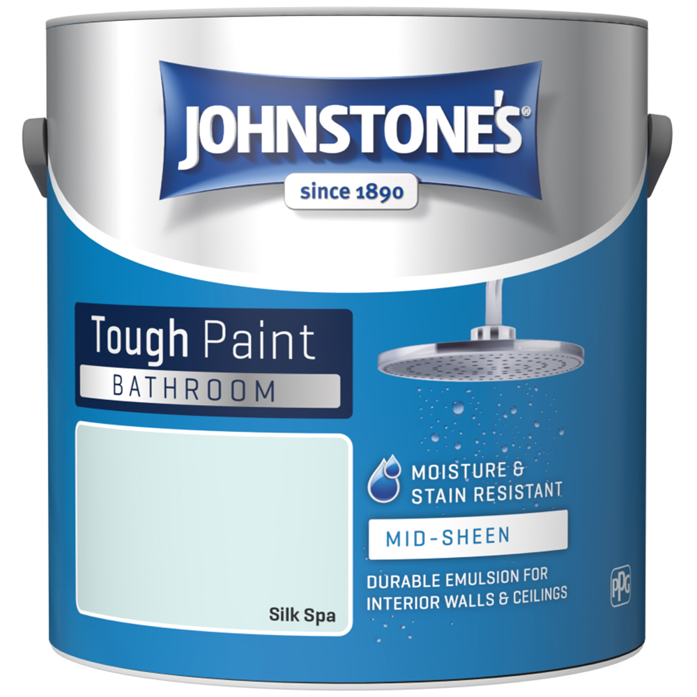 Johnstone's Bathroom Silk Spa Mid Sheen Emulsion Paint 2.5L Image 2
