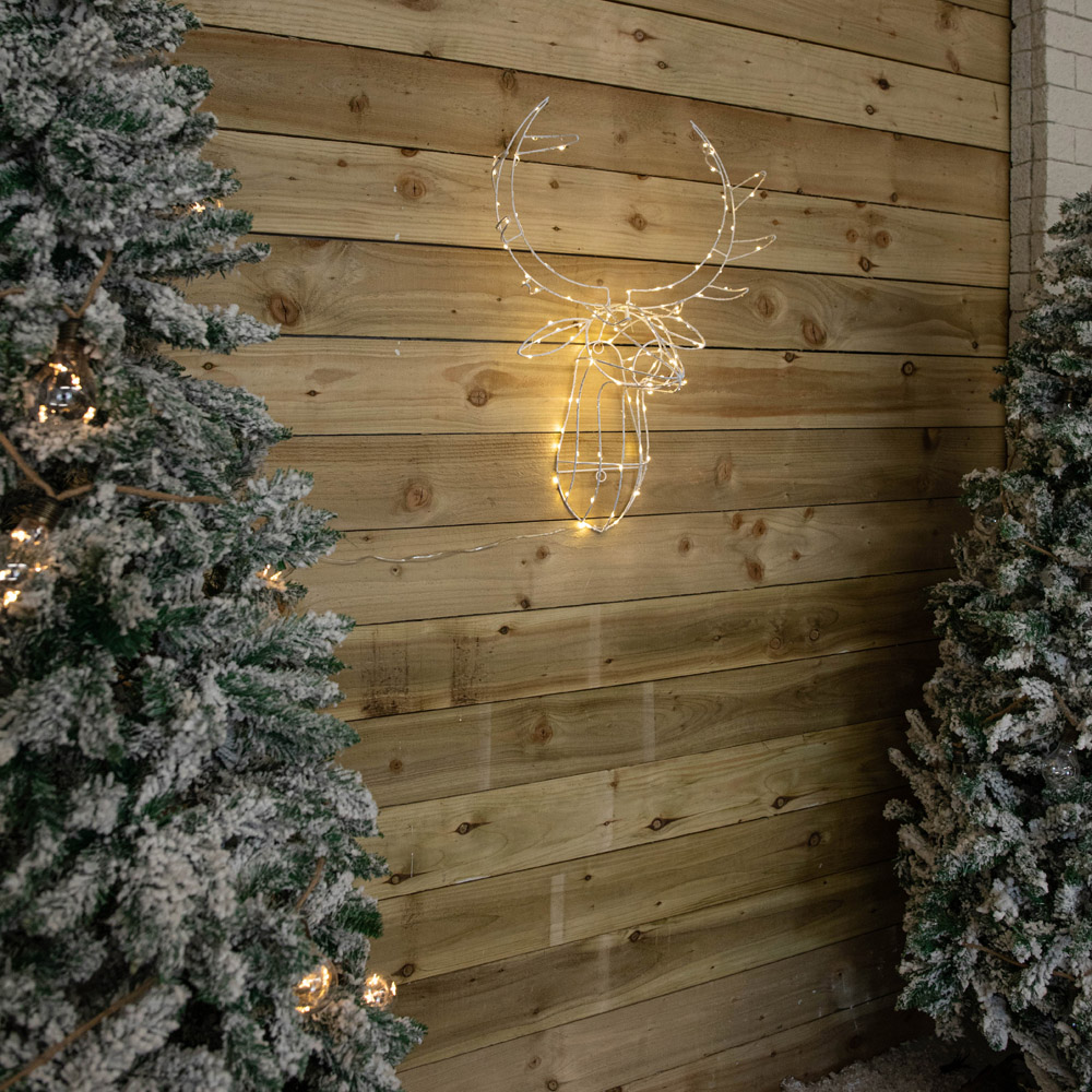 Samuel Alexander Warm White Twinkling LED Reindeer Head Christmas Decoration 70cm Image 6