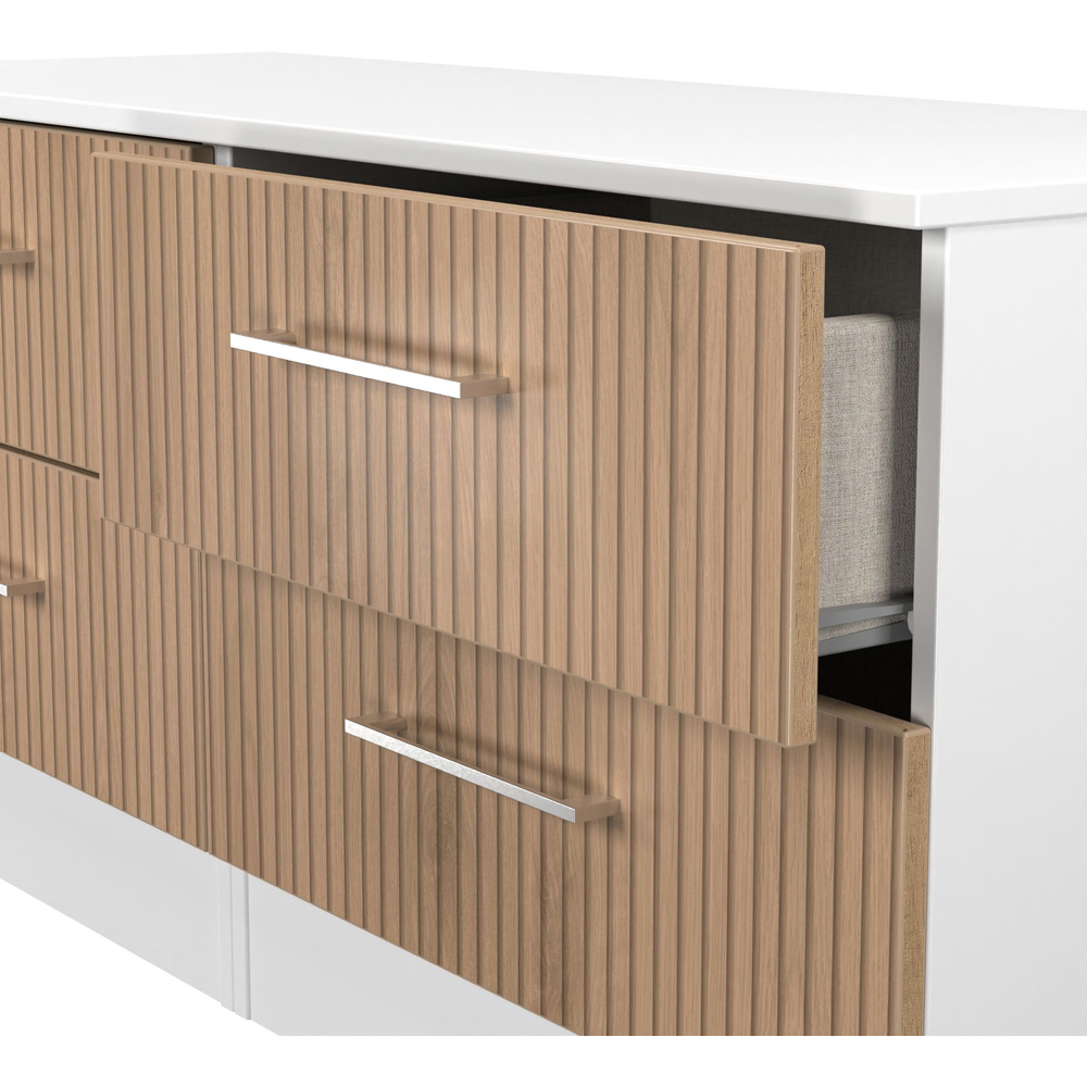 Crowndale Worcester 4 Drawer Slatt Effect and White Bed Box Ready Assembled Image 5