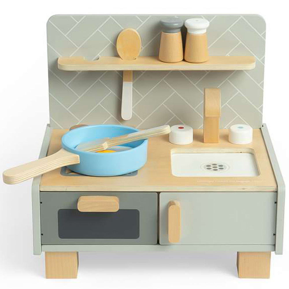 Bigjigs Toys Kids Wooden Tabletop Kitchen Playset Image 2