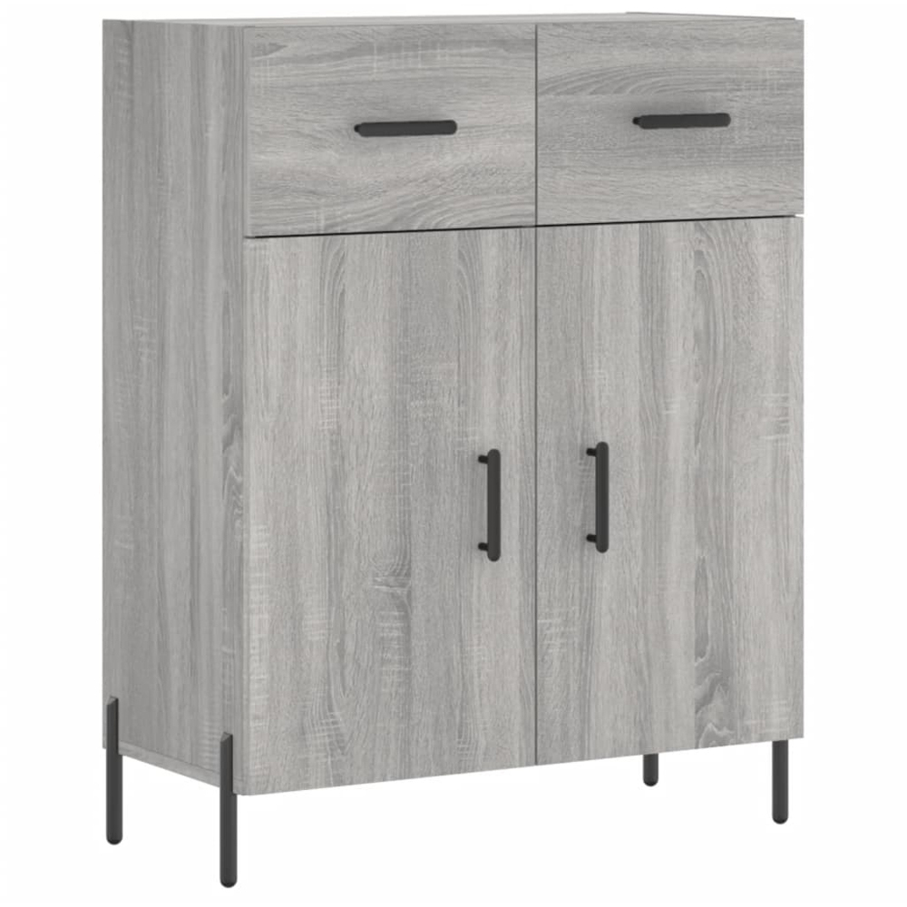 vidaXL 4 Door 2 Drawer Grey Sonoma Highboard Image 7