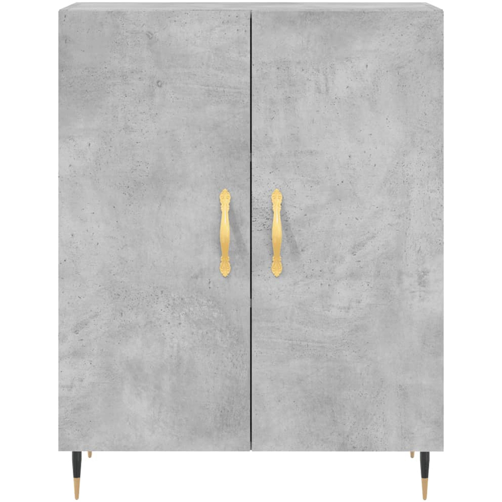 vidaXL 2 Door 3 Shelf Concrete Grey Wooden Cabinet Image 6