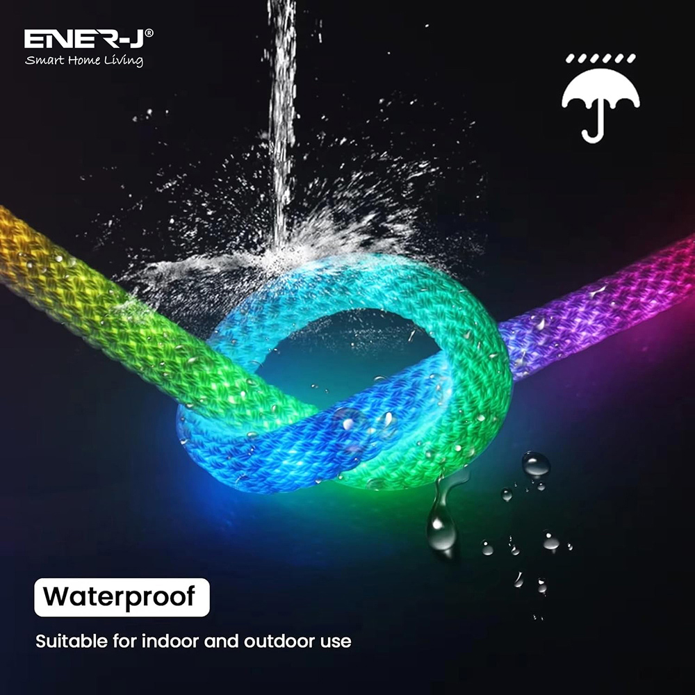 ENER-J NeonTwist RGBIC Braided Rope Light with Remote 5m Image 5