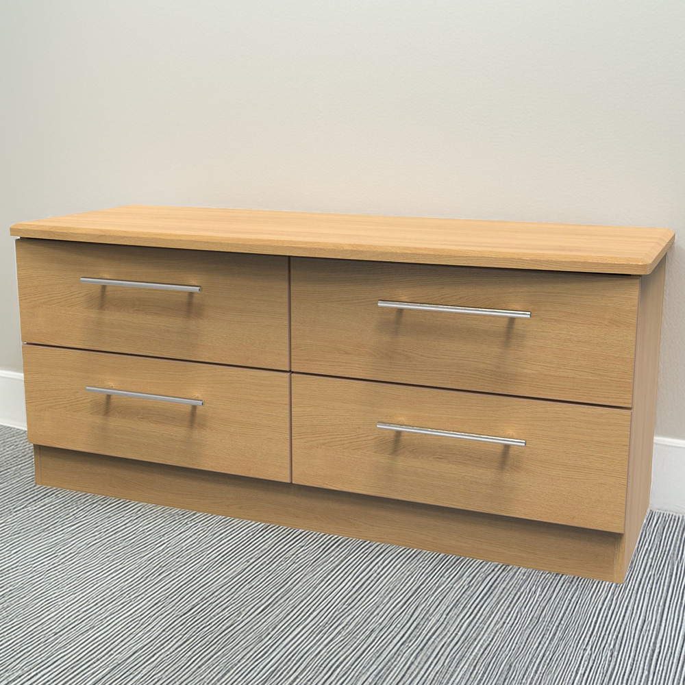 Crowndale Sherwood 4 Drawer Oak Bed Box Image 1