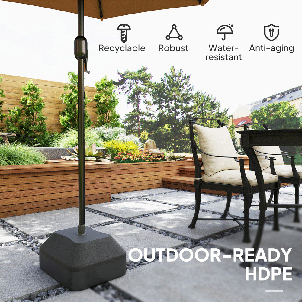 Outsunny Black Fillable Parasol Base Image 4