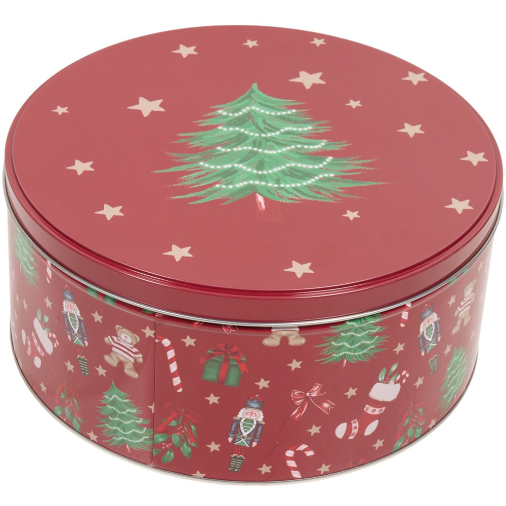 Set of 3 Stackable Christmas Cake Tins Image 6