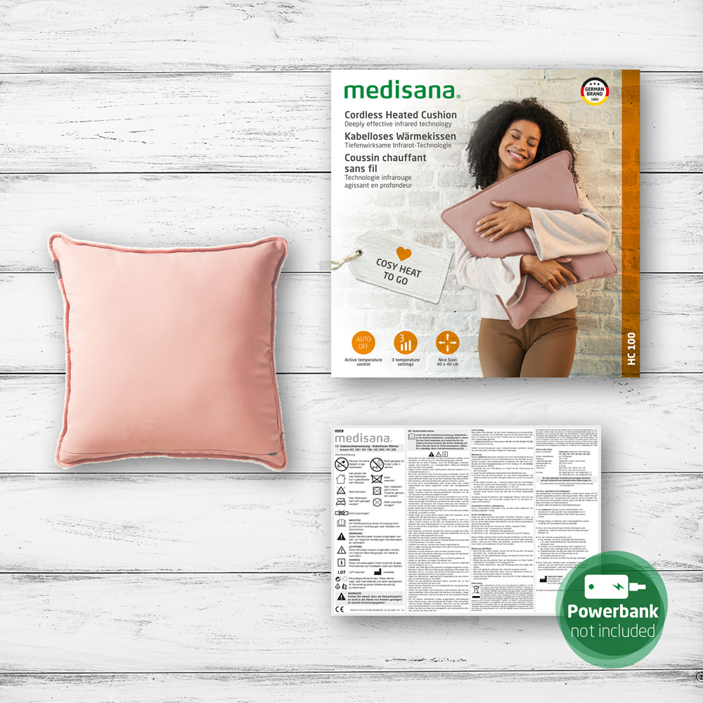 Medisana HC 100 Rose Interior Heated Cushion Line Image 5