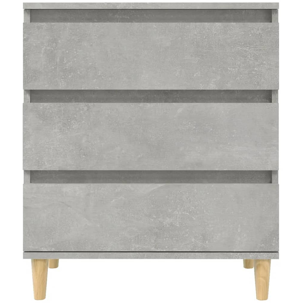 vidaXL 3 Drawer Concrete Grey Sideboard Image 4