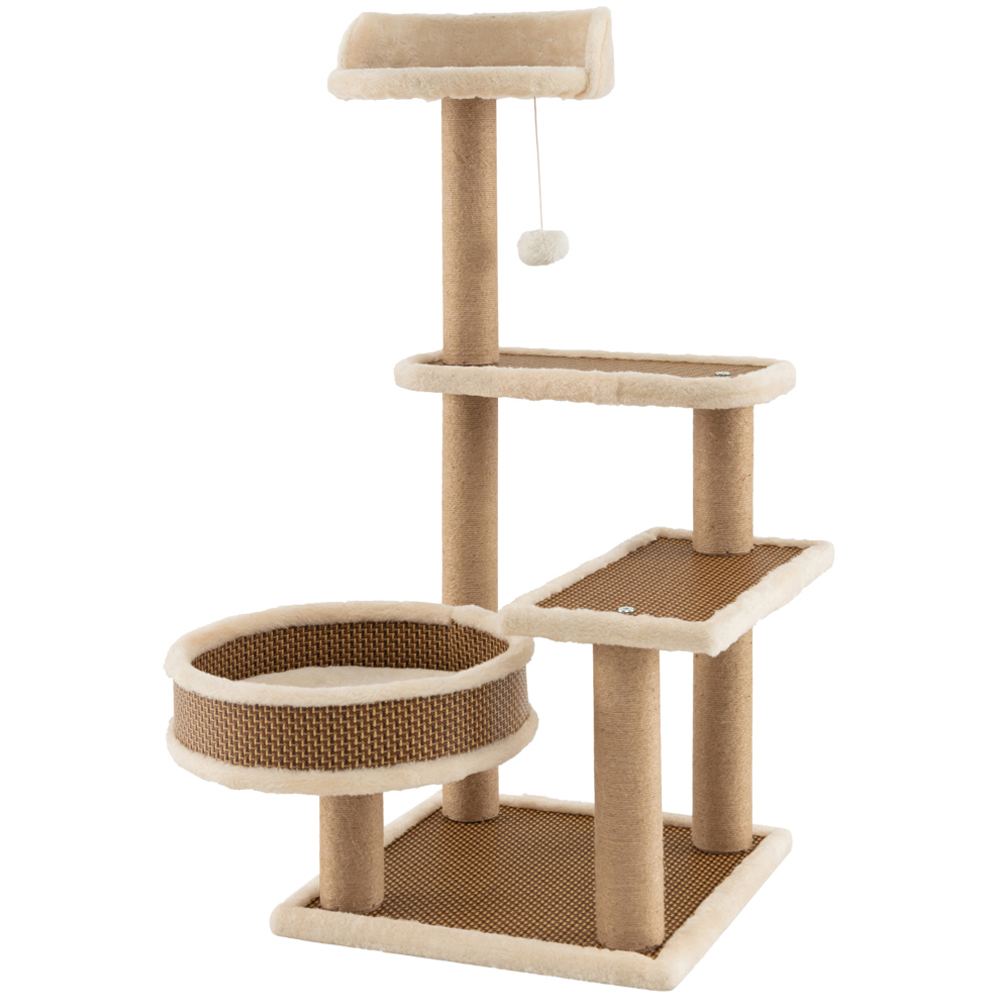 Costway Multi Level Cat Tree Tower with Scratching Posts 90cm Image 1
