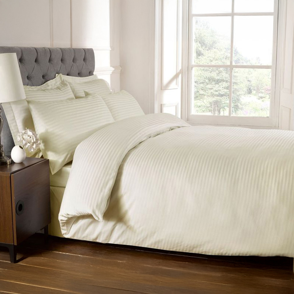 Rapport Home Single Cream 250 Thread Count Cotton Percale Quilt Cover Image 2