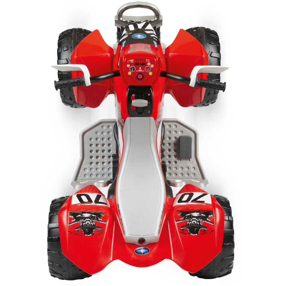 PEG Polaris Outlaw Kids Electric Ride-On Quad Bike with Lights and Sounds Red 12V Image 7