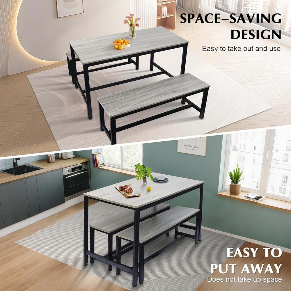 Alivio 4 Seater Dining Bench Set Image 7