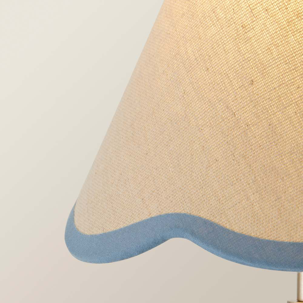 ValueLights Florie Mini Scallop Blue Trim Shade Image 5