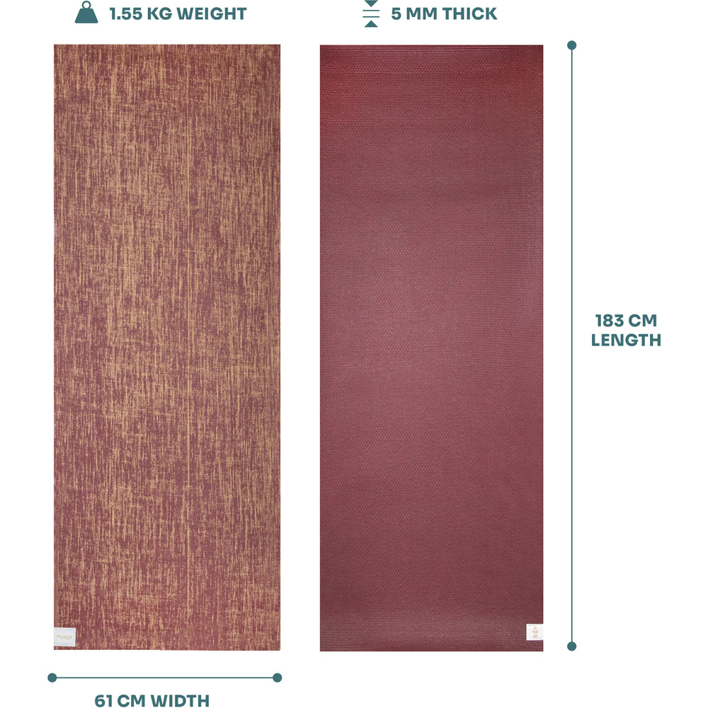 Myga Plum Jute Yoga Mat Image 4