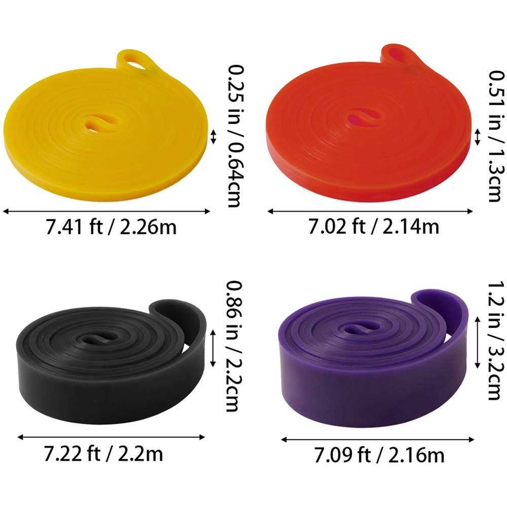 H&O Direct Colour Coded High Elasticity Non-Slip Resistance Band 4 Pack Image 6