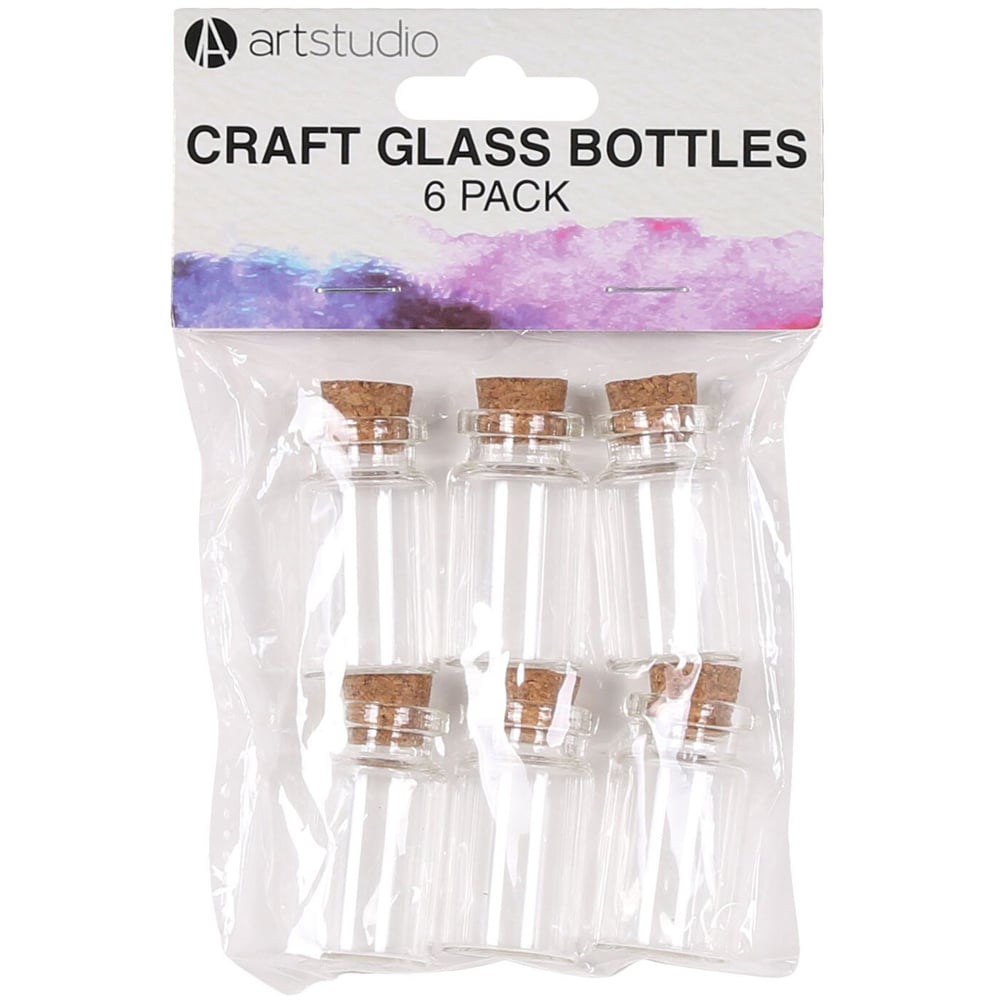 Art Studio Craft Glass Bottle Set 6 Piece Image