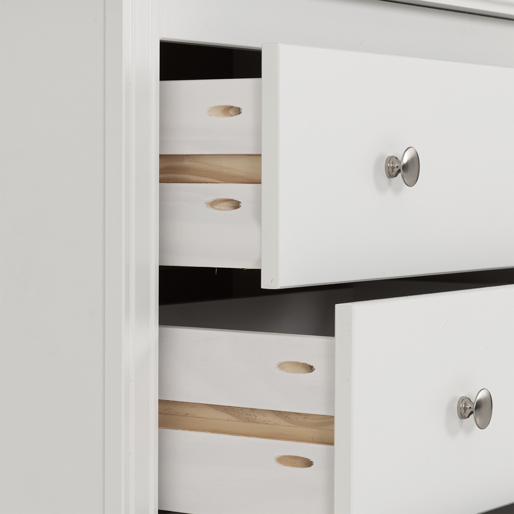 Seconique Stratford 3 Drawer White Storage Chest Image 7