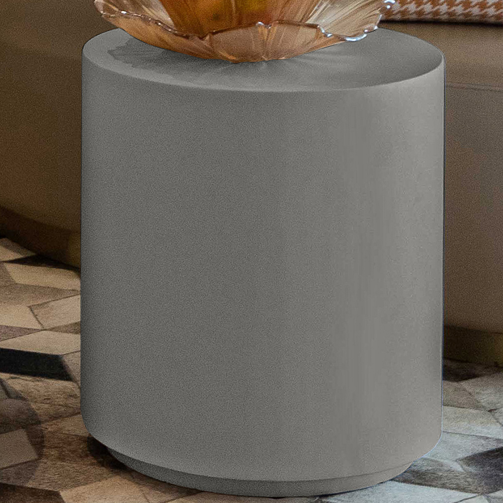 Elementi Rome Space Grey GRC Side Table Image 1
