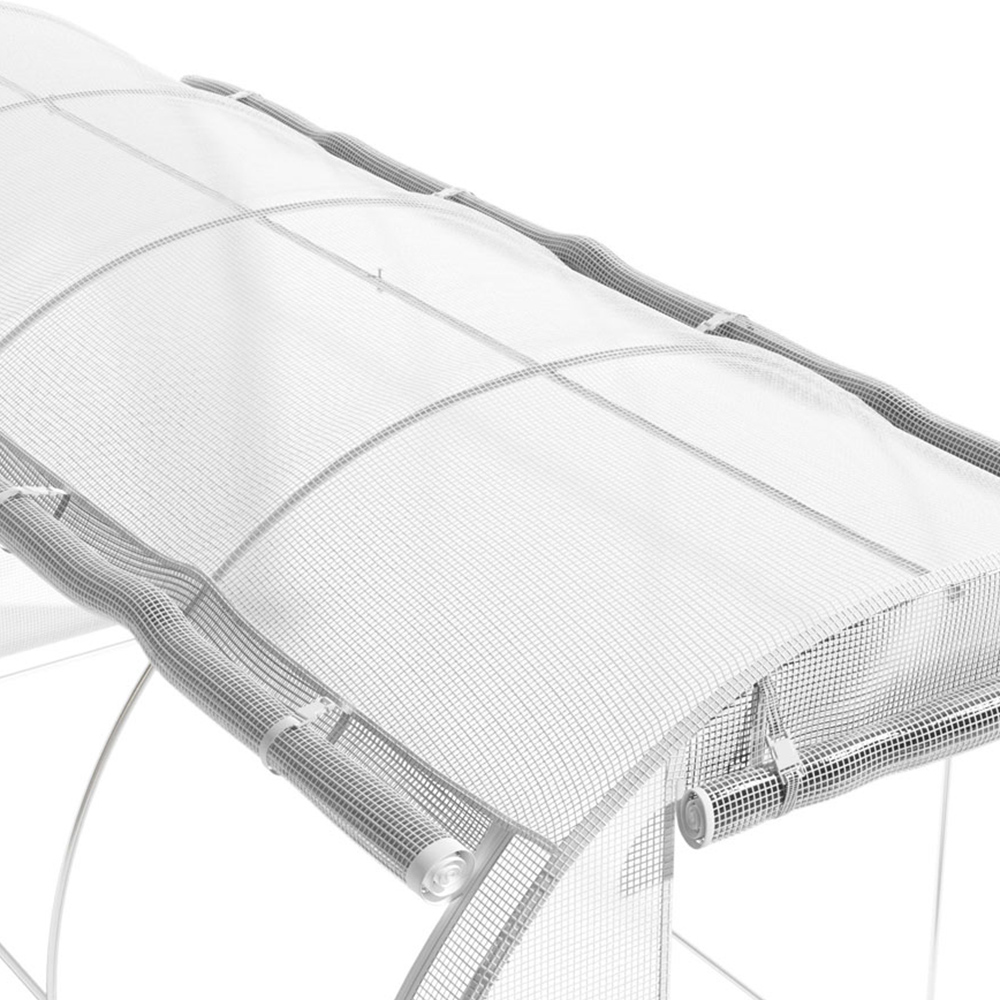 Living and Home White 9.8 x 13ft Outdoor Tunnel Greenhouse Image 4