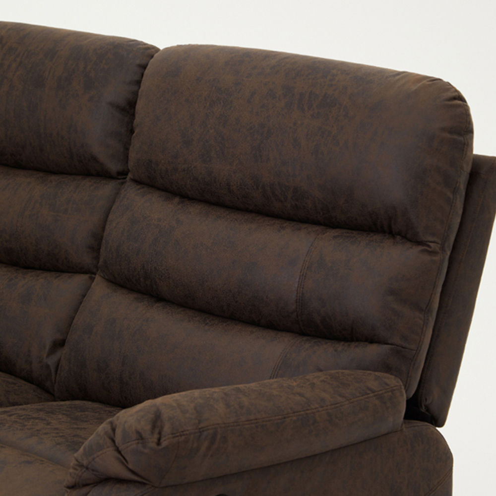 Home Detail Maxwell 2 Seater Brown Air Leather Manual Recliner Sofa Image 7