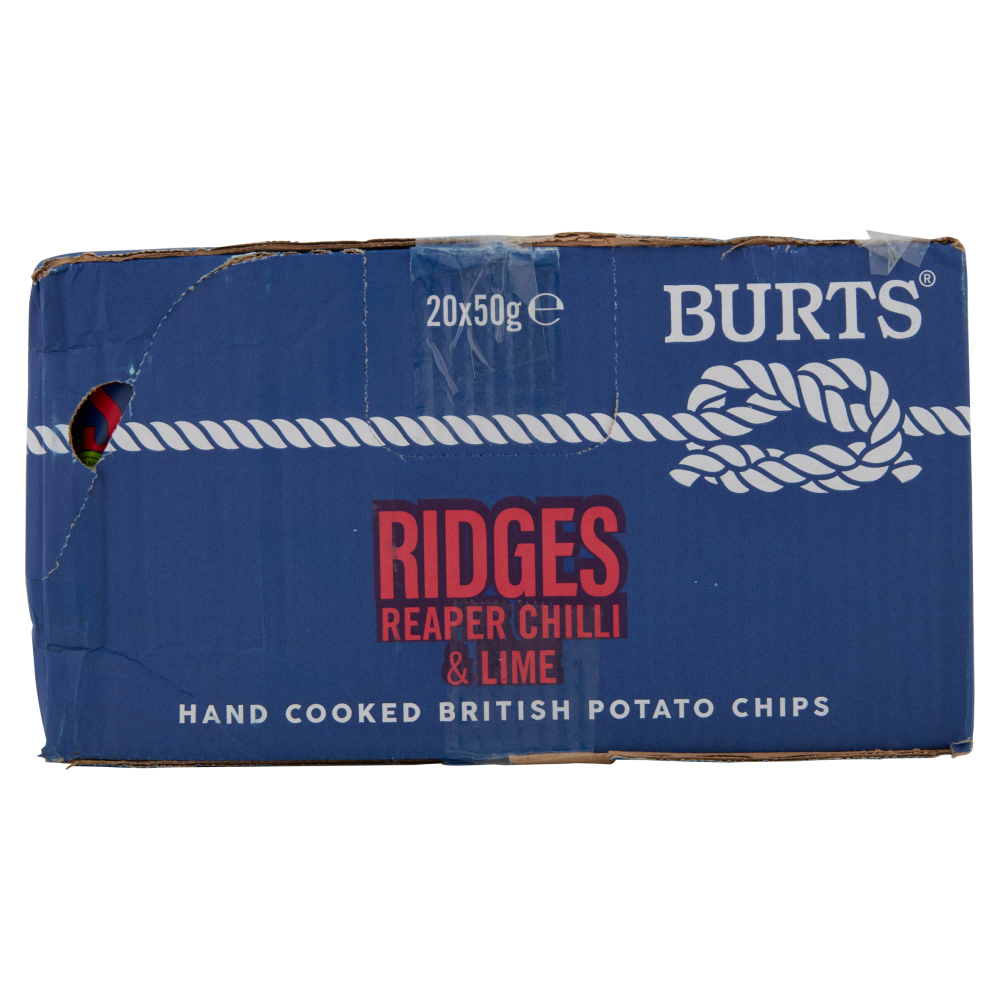 Burts Ridges Reaper Chilli and Lime Hand Cooked British Potato Chips 50g Image 3