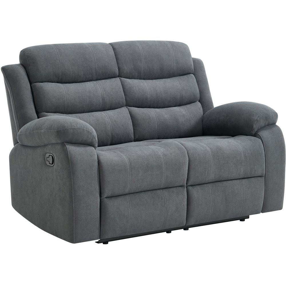 Furniture Online Boston 2 Seater Grey Manual Recliner Sofa Image 2