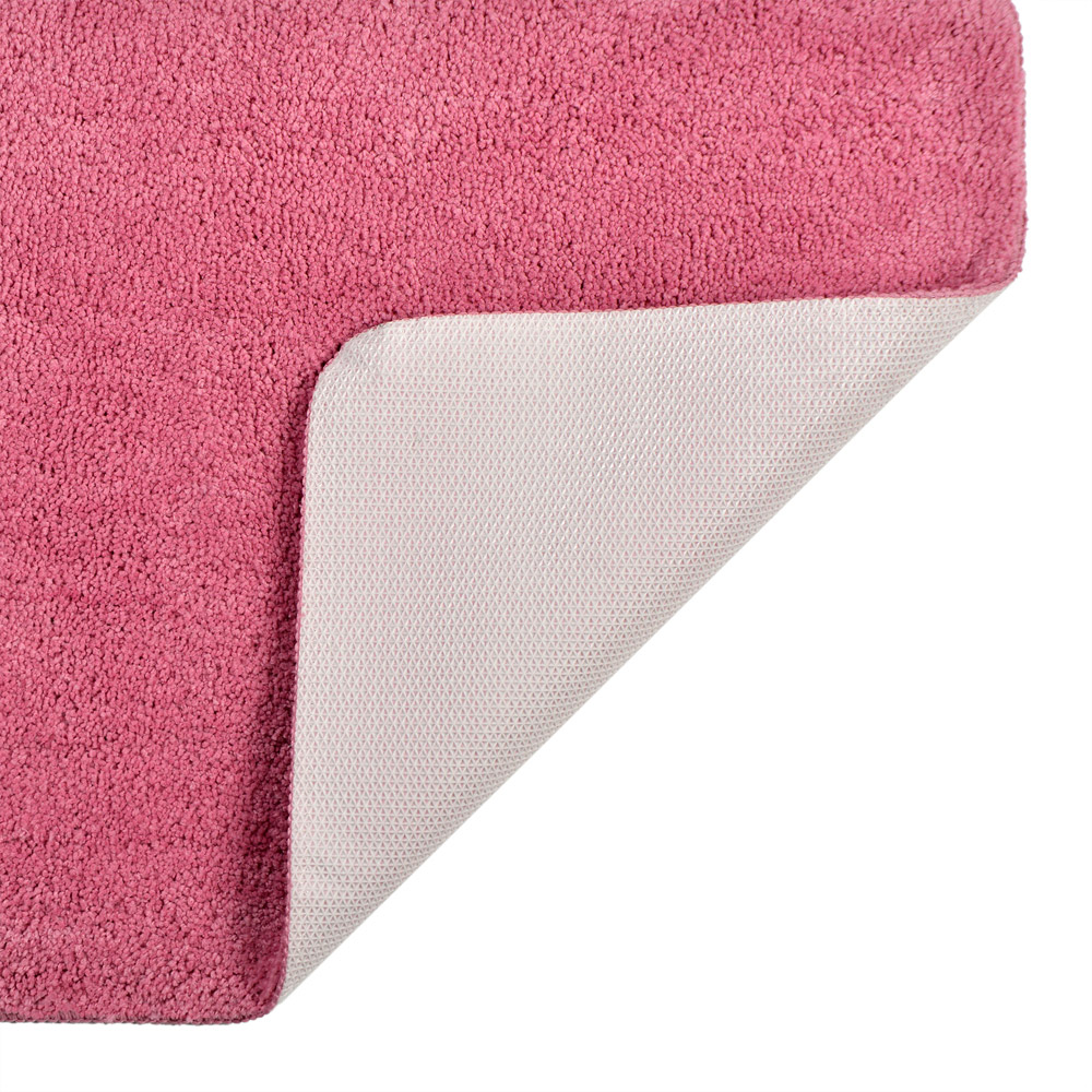 Allure Bath Fashions Rose Pink Microfibre Luxury Non-Slip Pedestal Mat 50 x 50cm Image 3