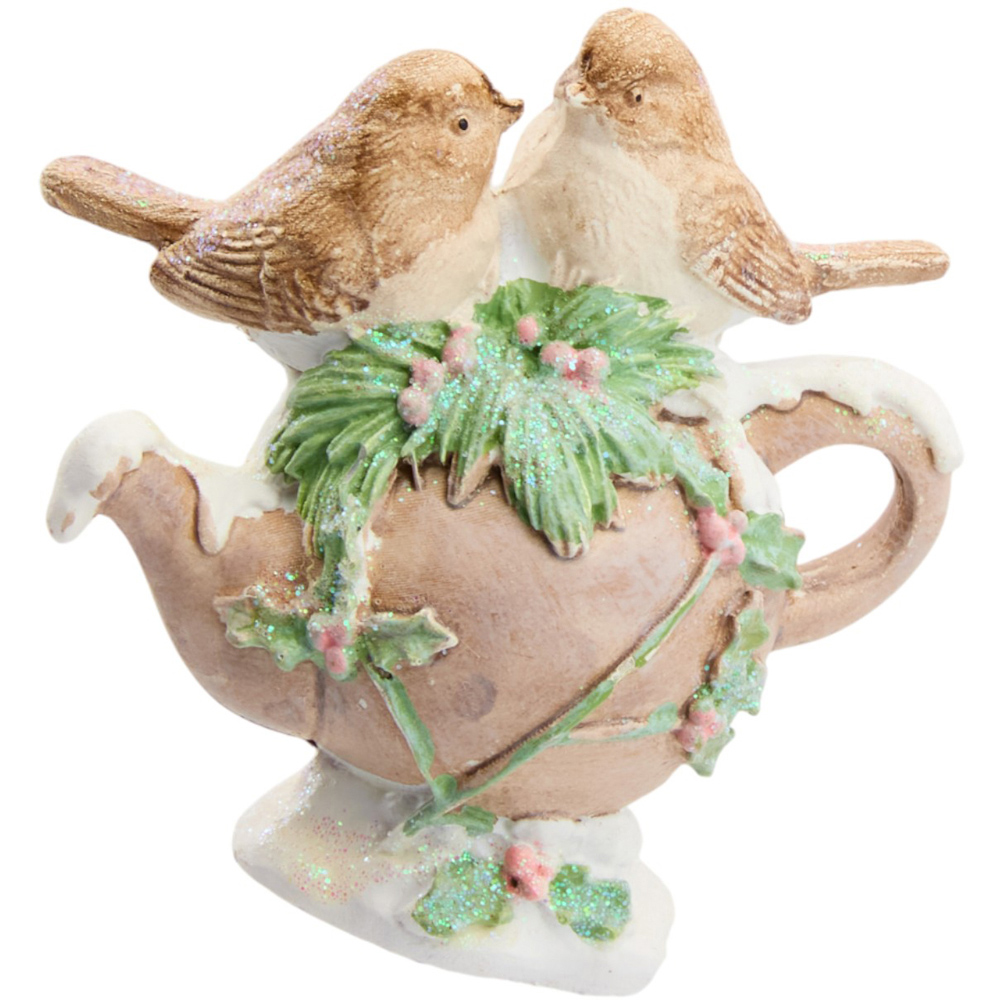 Robins on Teapot Hanging DecorationNeutral Image 3