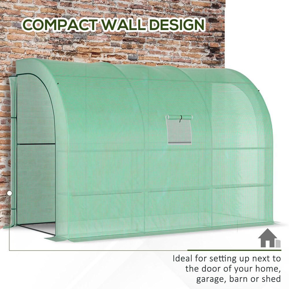 Outsunny Green 5 x 10ft 3-Tier Walk In Greenhouse Image 5