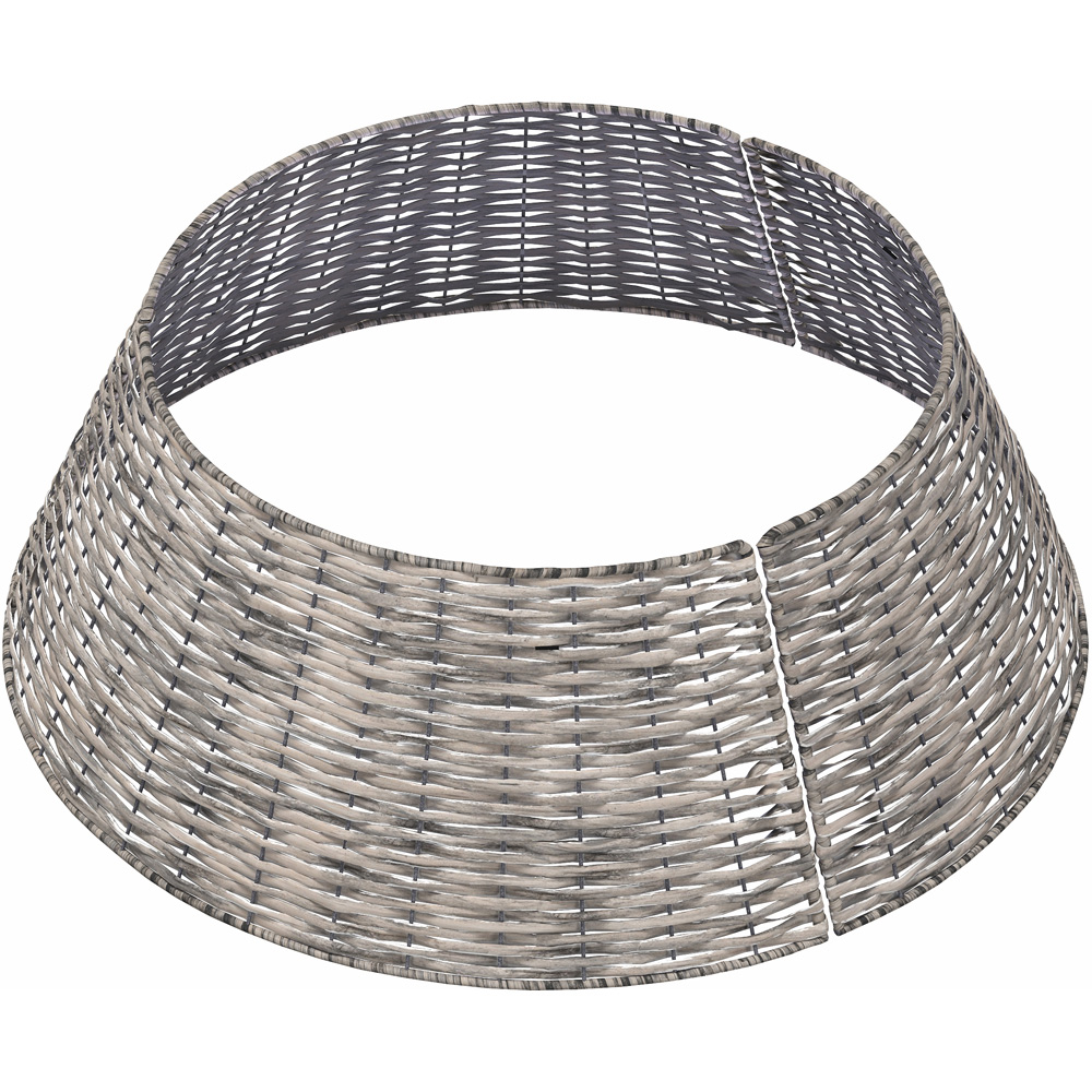Charles Bentley Large Grey Wicker Christmas Tree Skirt 28cm Image 3