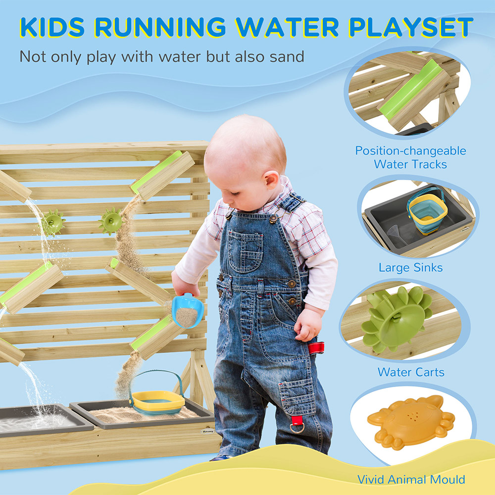 Outsunny Kids 18 Piece Running Water Play Set Image 4