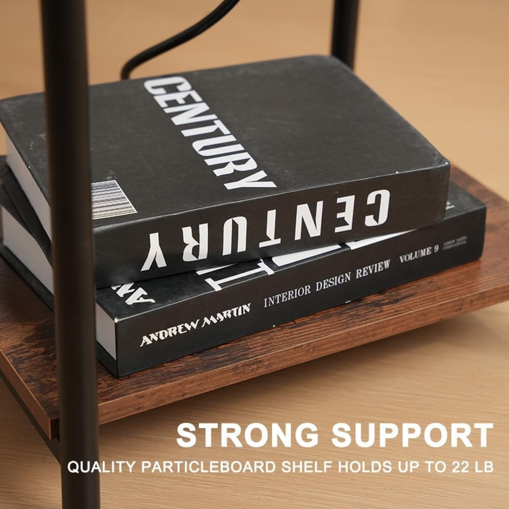 Alivio Slim Bedside Table with Charging Station Image 6