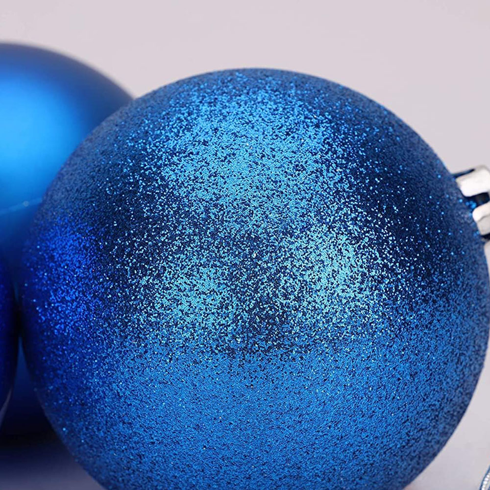 Shatchi 15cm Blue Shatterproof Bauble 3 Pack Image 3