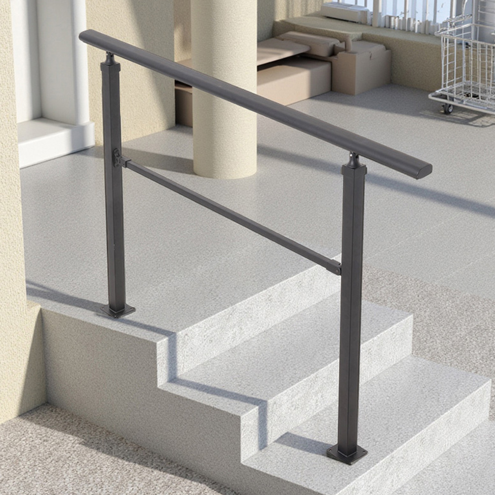 Living and Home Carbon Steel Stair 3 Step Handrail 102.36 x 96.5cm Image 1
