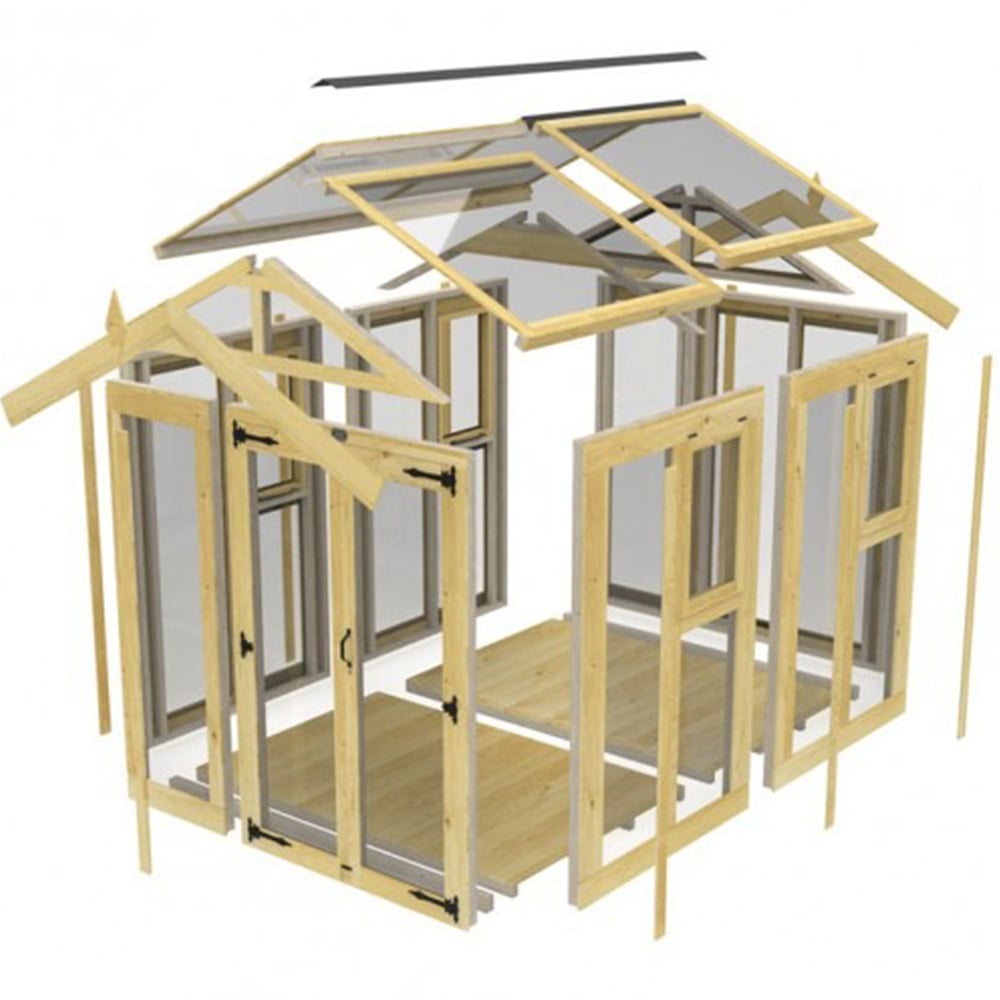 DIY Sheds Pressure Treated Tongue and Groove Timber and Glass 6 x 12ft Greenhouse Image 5
