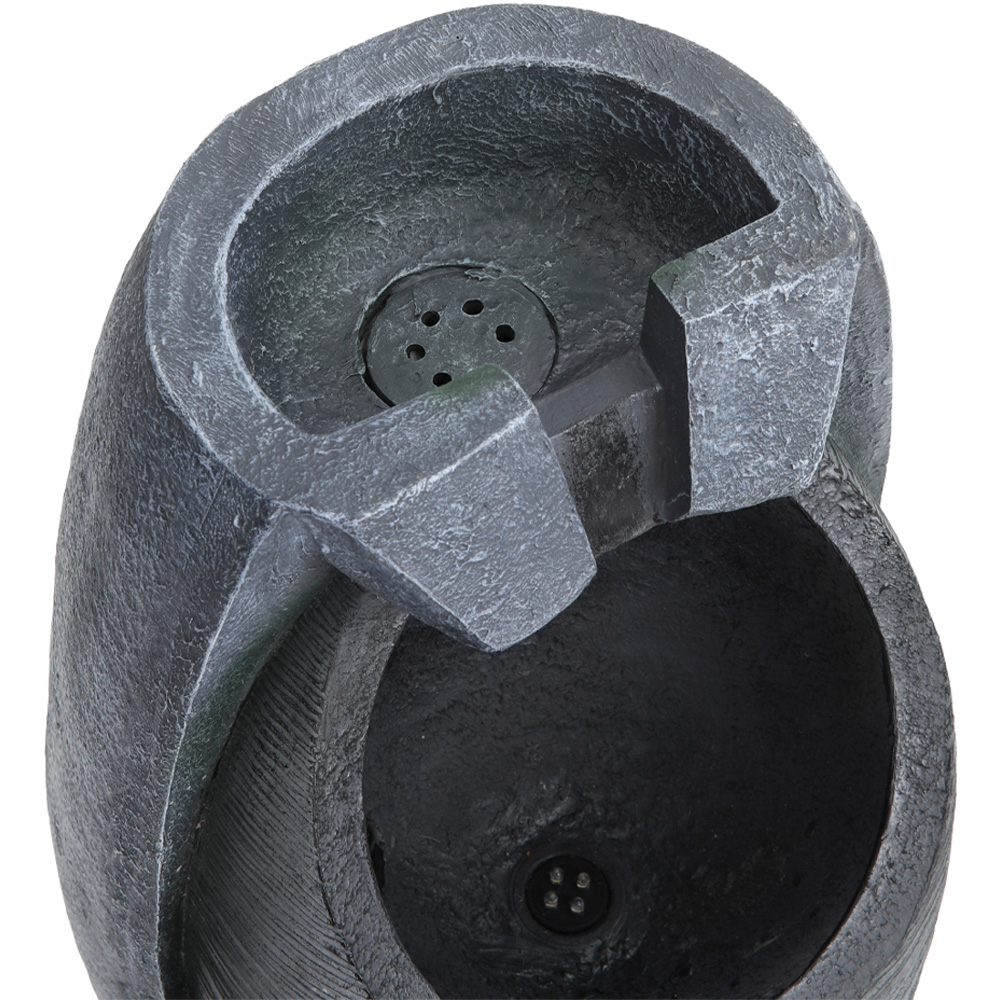 Living and Home LED Solar Powered Imitation Rock Outdoor Waterfall Fountain Image 3