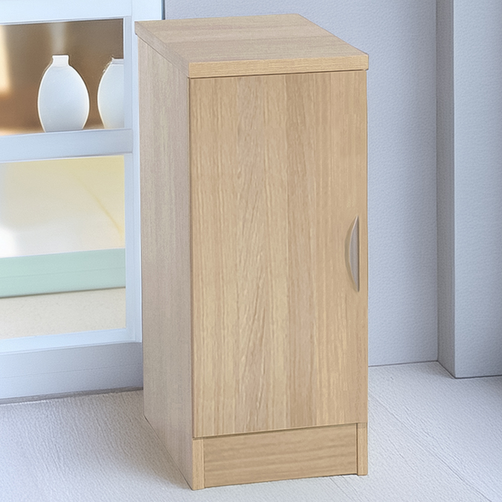 R White Cabinets Single Door Brown Desk Height Cupboard Image 1