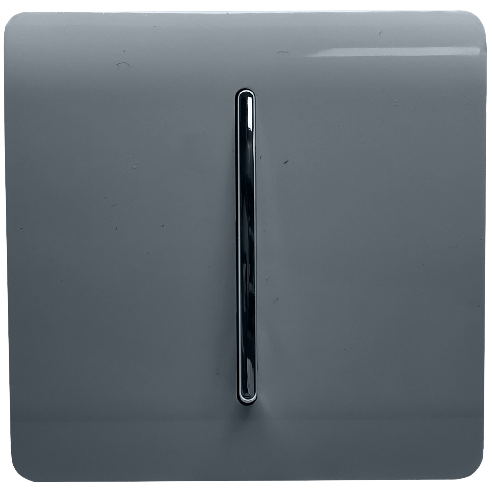 Trendi Switch 1 Gang 10amp 1 or 2 Way Warm Grey Rocker Light Switch Image 1