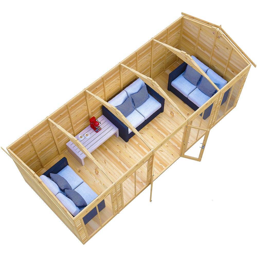 Shire Mayfield 20 x 8ft Double Door Traditional Summerhouse Image 4