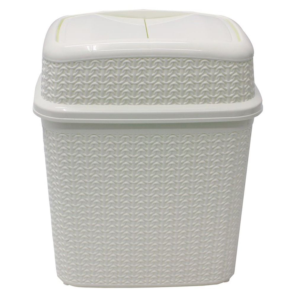 JVL Loop White Push Top Bin 10L Image 1