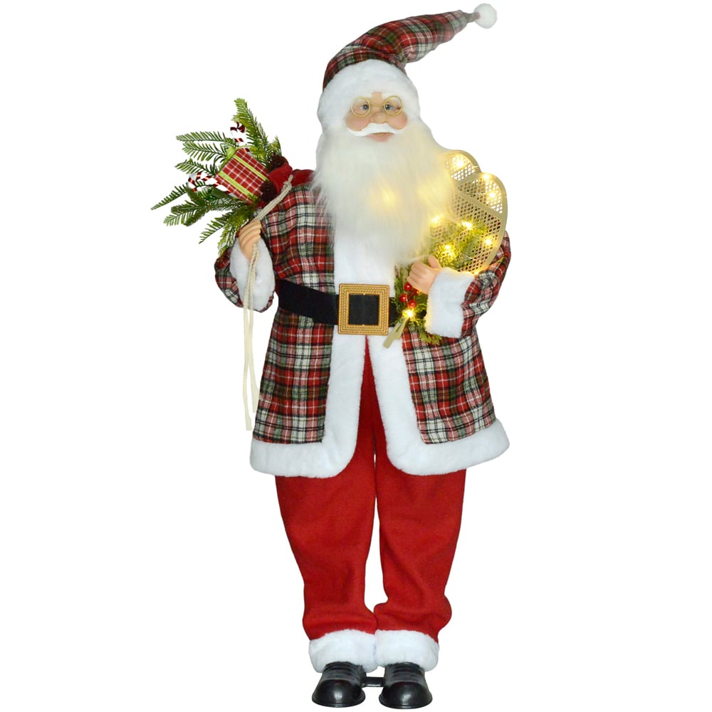 Everglow Animated and Sound Activated Santa Claus 4.3ft Image 1