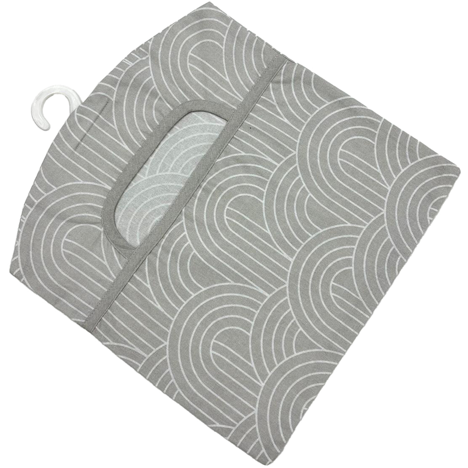 Geo Printed Peg Bag Grey Image 4